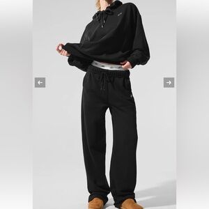 Alo Accolade straight leg sweatpants black XS new w/o tags